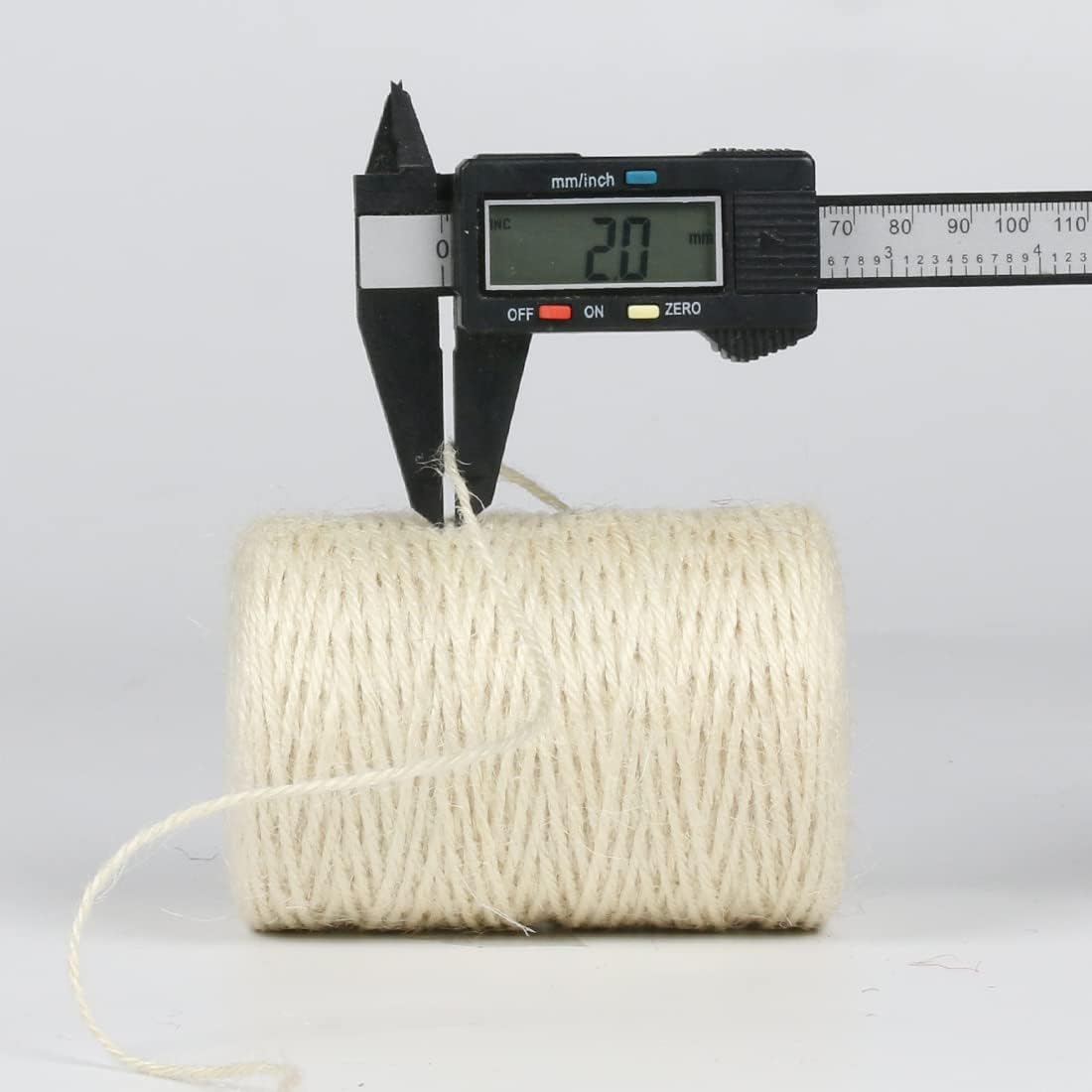 5mm Jute Rope 105 Feet Twisted Heavy Duty and Thick Twine Rope for Cat Scratcher Scratching Post Tree Craft Projects Gardening Home Decoration Packing Bundling (105FT * 5mm)