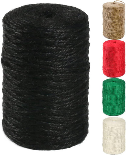 5mm Jute Rope 105 Feet Twisted Heavy Duty and Thick Twine Rope for Cat Scratcher Scratching Post Tree Craft Projects Gardening Home Decoration Packing Bundling (105FT * 5mm)