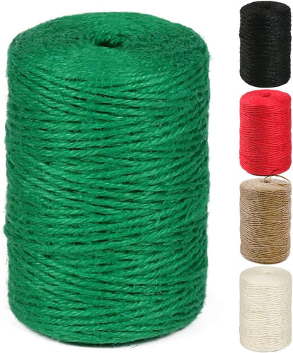 5mm Jute Rope 105 Feet Twisted Heavy Duty and Thick Twine Rope for Cat Scratcher Scratching Post Tree Craft Projects Gardening Home Decoration Packing Bundling (105FT * 5mm)