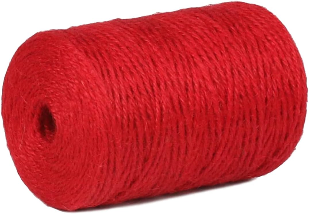 5mm Jute Rope 105 Feet Twisted Heavy Duty and Thick Twine Rope for Cat Scratcher Scratching Post Tree Craft Projects Gardening Home Decoration Packing Bundling (105FT * 5mm)