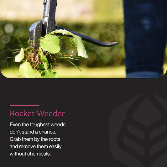 IRKT-1000 Rocket Weeder - Stand-Up Weeder for Lawn Care - Ergonomic & Easy to Use - Power-Coated Steel Construction - Rust-Resistant - Eco-Friendly - Comfortable Length & Long Handle
