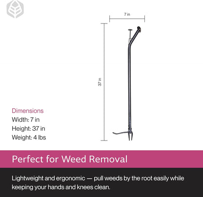 IRKT-1000 Rocket Weeder - Stand-Up Weeder for Lawn Care - Ergonomic & Easy to Use - Power-Coated Steel Construction - Rust-Resistant - Eco-Friendly - Comfortable Length & Long Handle