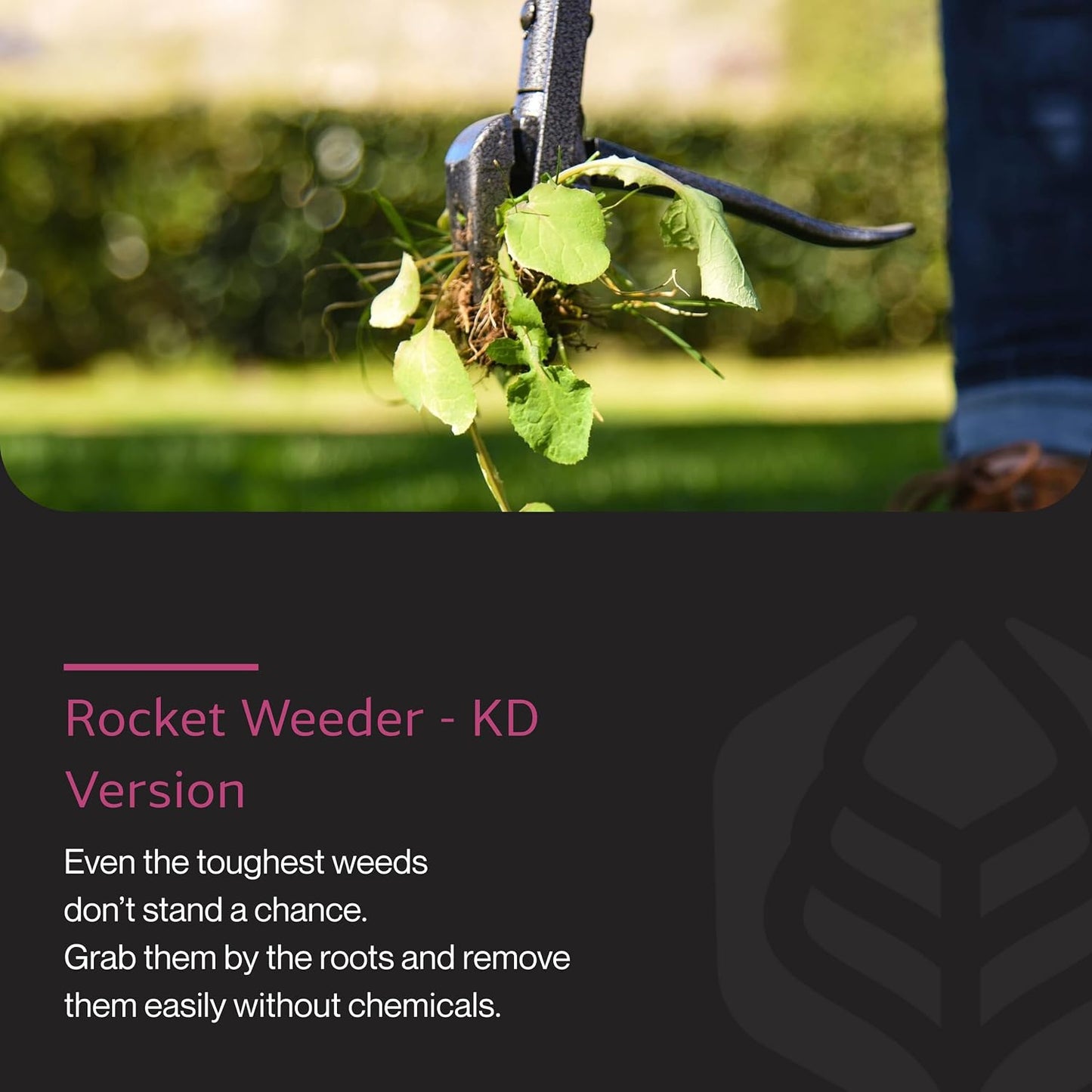 IRKT-1000 Rocket Weeder - Stand-Up Weeder for Lawn Care - Ergonomic & Easy to Use - Power-Coated Steel Construction - Rust-Resistant - Eco-Friendly - Comfortable Length & Long Handle