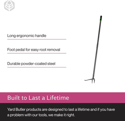 IRKT-1000 Rocket Weeder - Stand-Up Weeder for Lawn Care - Ergonomic & Easy to Use - Power-Coated Steel Construction - Rust-Resistant - Eco-Friendly - Comfortable Length & Long Handle
