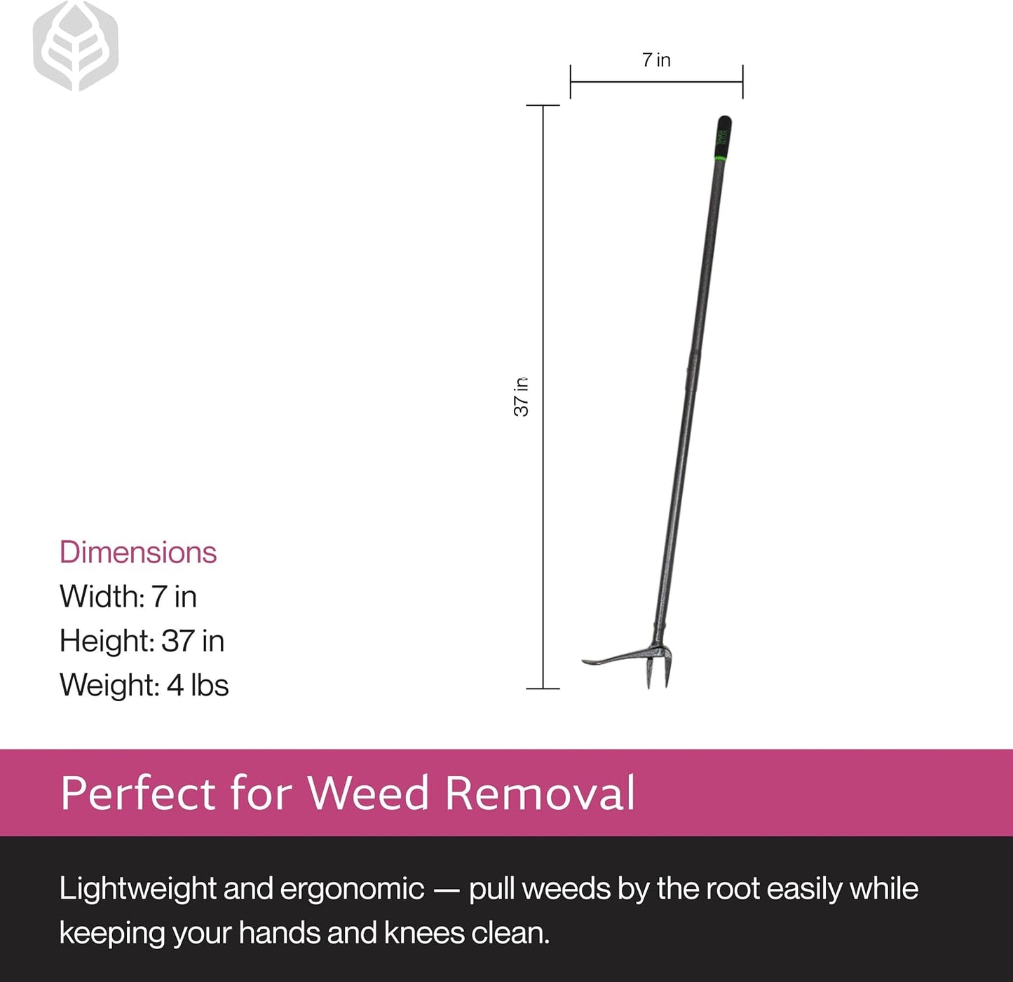 IRKT-1000 Rocket Weeder - Stand-Up Weeder for Lawn Care - Ergonomic & Easy to Use - Power-Coated Steel Construction - Rust-Resistant - Eco-Friendly - Comfortable Length & Long Handle