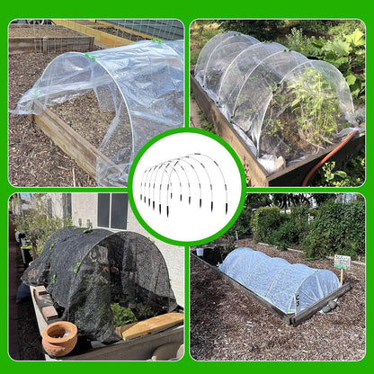 8FT Garden Hoops Grow Tunnel Kit - Rust-Free Fiberglass Frame for Raised Beds, 36pcs - DIY Plant Support for Garden Netting, Row Covers, and Greenhouse Protection
