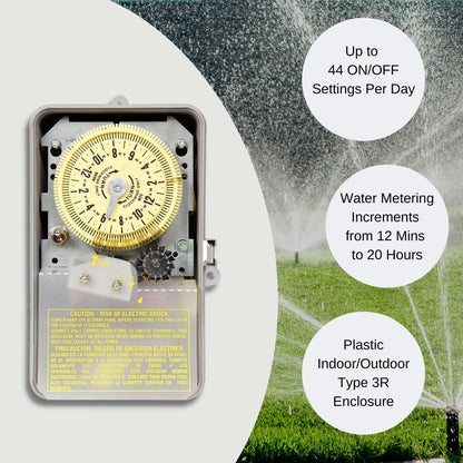 R8806P101C Sprinkler Irrigation Timer - Customizable Water Conservation, Rain-Ready Design, Reliable & Versatile Outdoor Sprinkler - Irrigation Timer with 14-Day Skipper