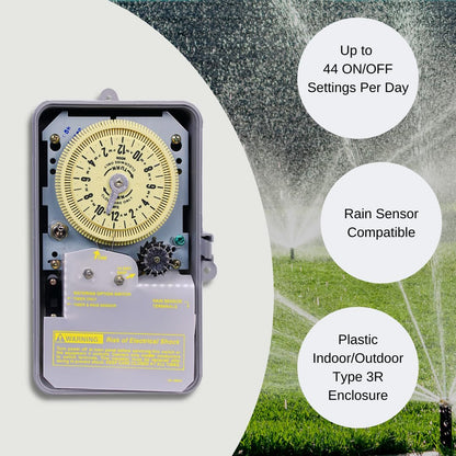 R8806P101C Sprinkler Irrigation Timer - Customizable Water Conservation, Rain-Ready Design, Reliable & Versatile Outdoor Sprinkler - Irrigation Timer with 14-Day Skipper