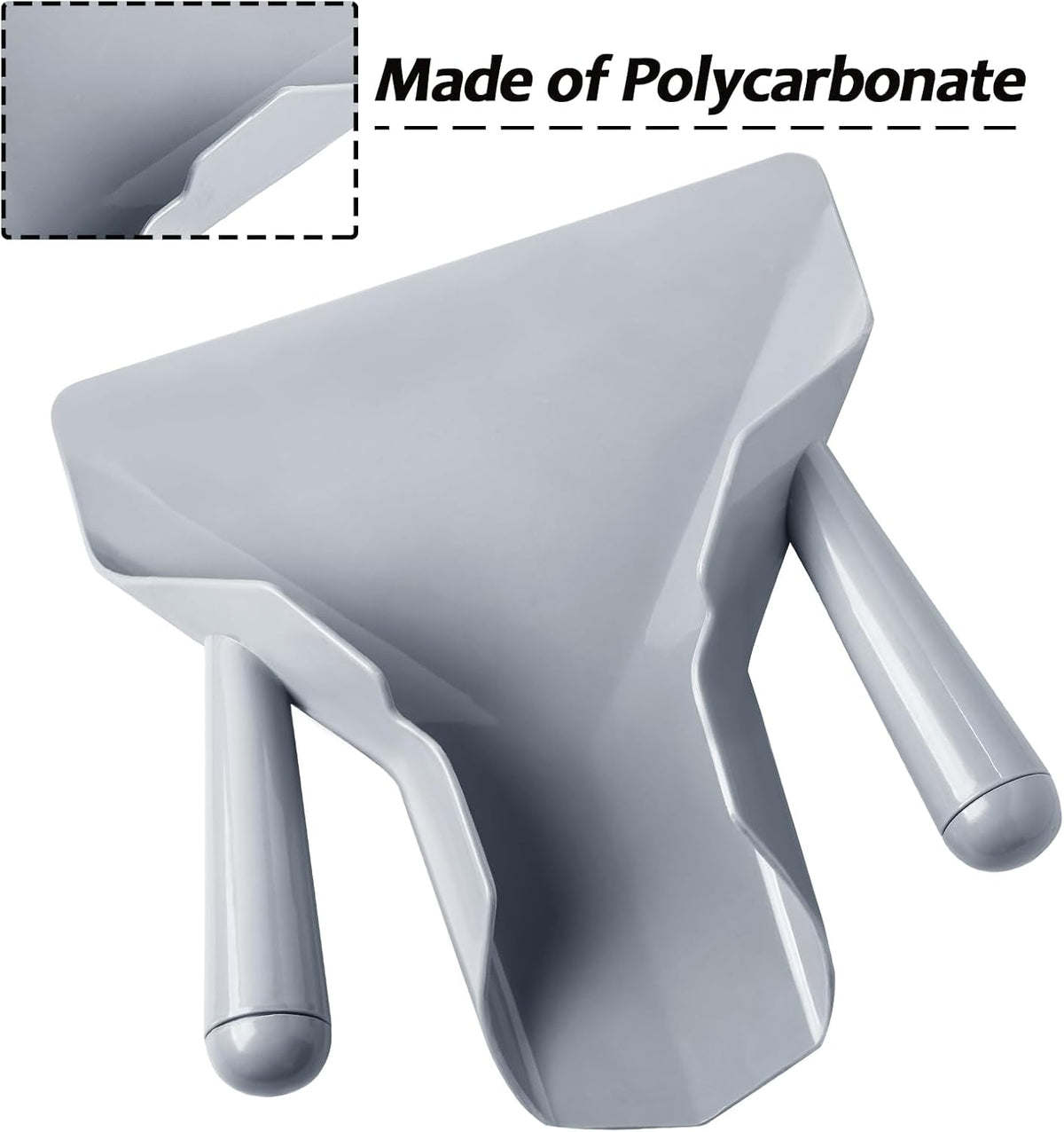 Polycarbonate French Fry Popcorn Scoop, Right Handle