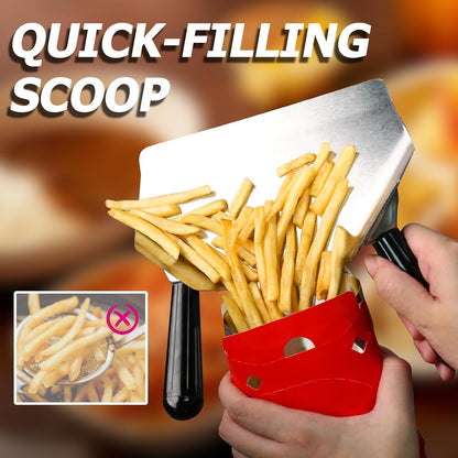 Polycarbonate French Fry Popcorn Scoop, Right Handle