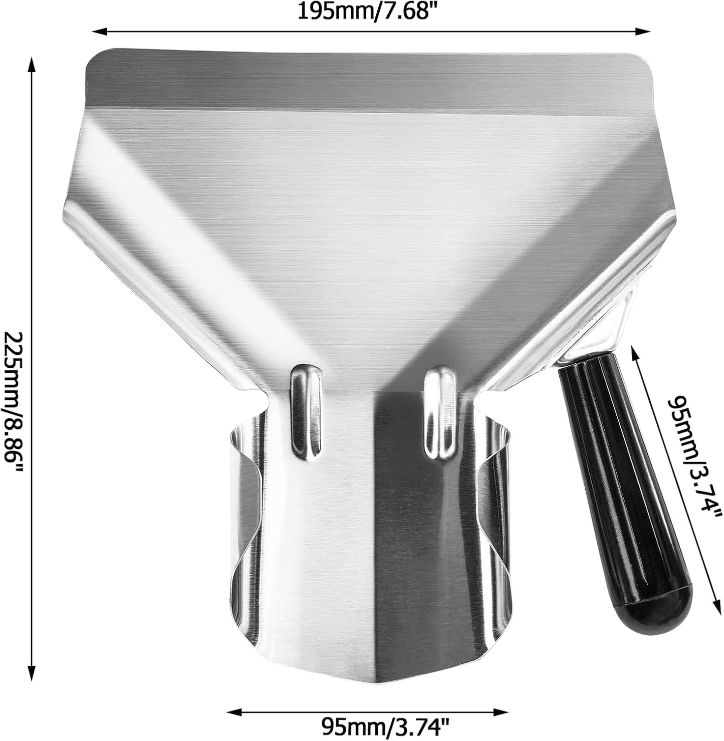 Polycarbonate French Fry Popcorn Scoop, Right Handle