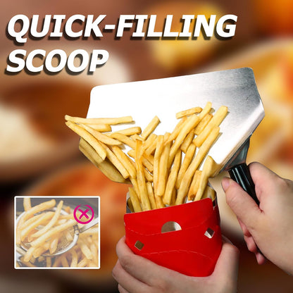 Polycarbonate French Fry Popcorn Scoop, Right Handle
