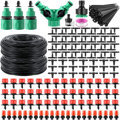328 ft Drip Irrigation System Kit with 1/4 Inch Tubing