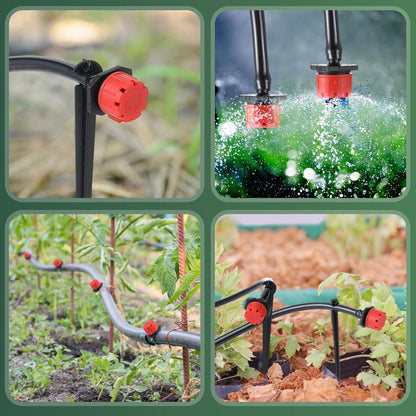328 ft Drip Irrigation System Kit with 1/4 Inch Tubing