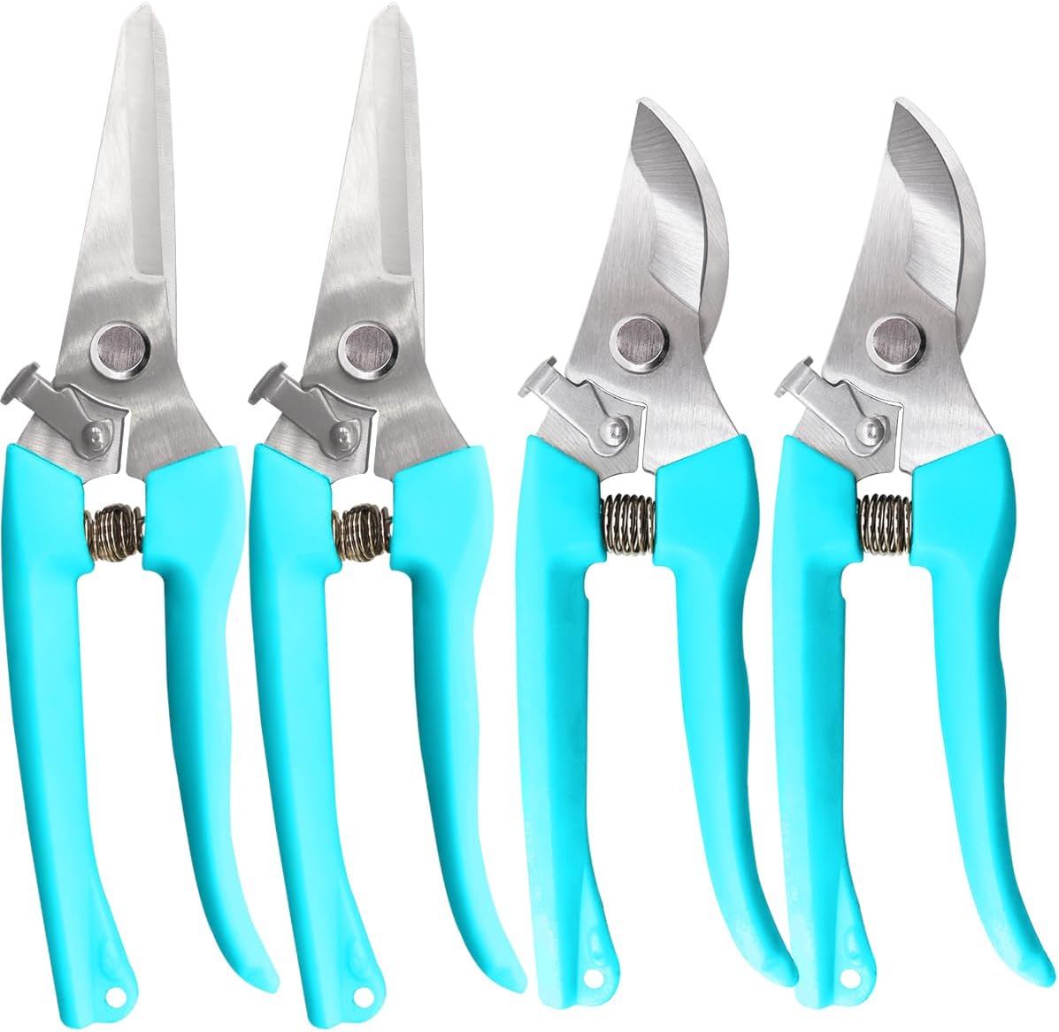 Garden Scissor for Plant, Floral Scissors, Tip Pruning Shears Bulk for Cutting Flowers, Bonsai, Fruits and Trimming Plants (Blue, 4 Pack)