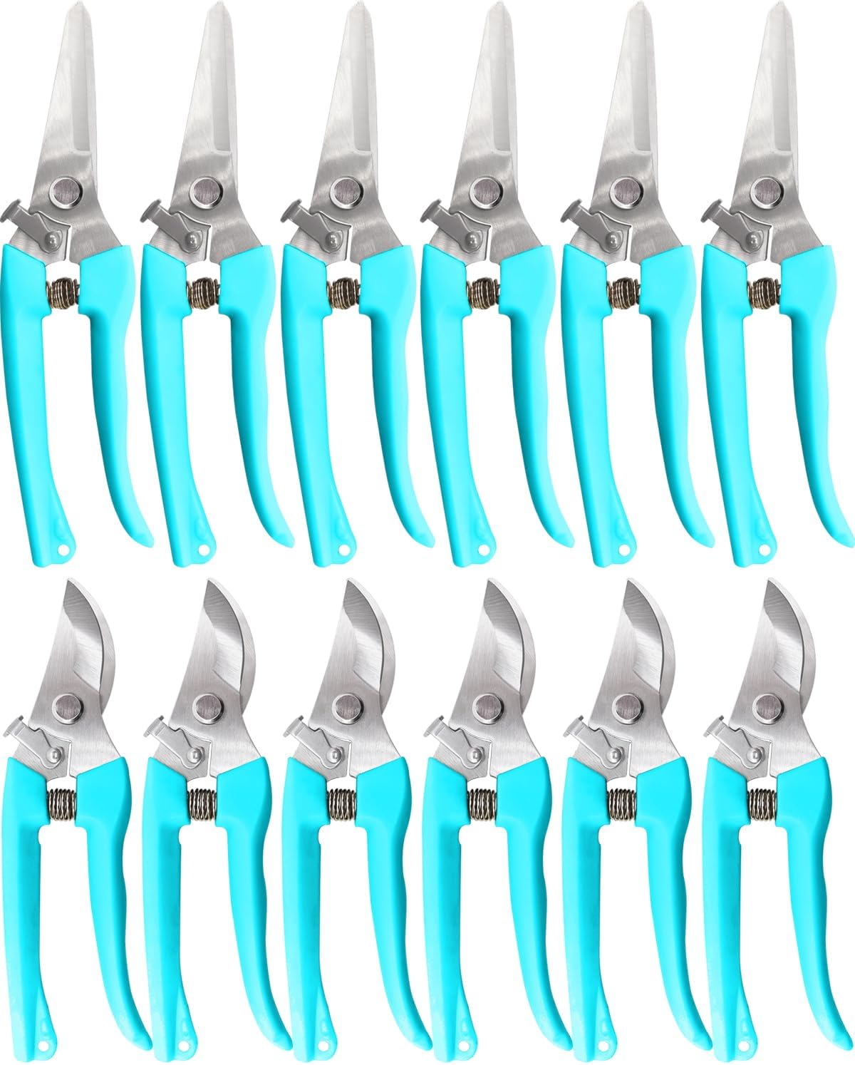 Garden Scissor for Plant, Floral Scissors, Tip Pruning Shears Bulk for Cutting Flowers, Bonsai, Fruits and Trimming Plants (Blue, 4 Pack)