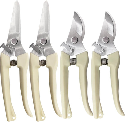 Garden Scissor for Plant, Floral Scissors, Tip Pruning Shears Bulk for Cutting Flowers, Bonsai, Fruits and Trimming Plants (Blue, 4 Pack)