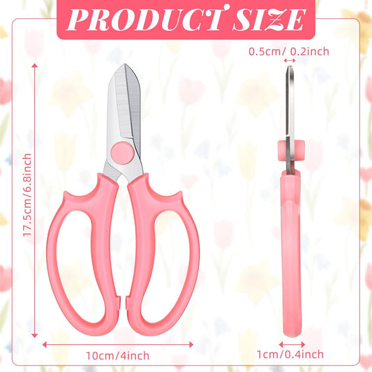 8 Pieces Garden Flower Scissors Floral Shears Garden Pruning Shears with Comfortable Handles for Flower Arrangement Fruit Picking Trimming Household (Multicolor)