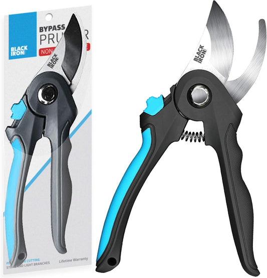 Bypass Pruning Shears for Gardening, Heavy Duty Garden Clipper for Cutting Stems, Soft Grip Hand Pruner