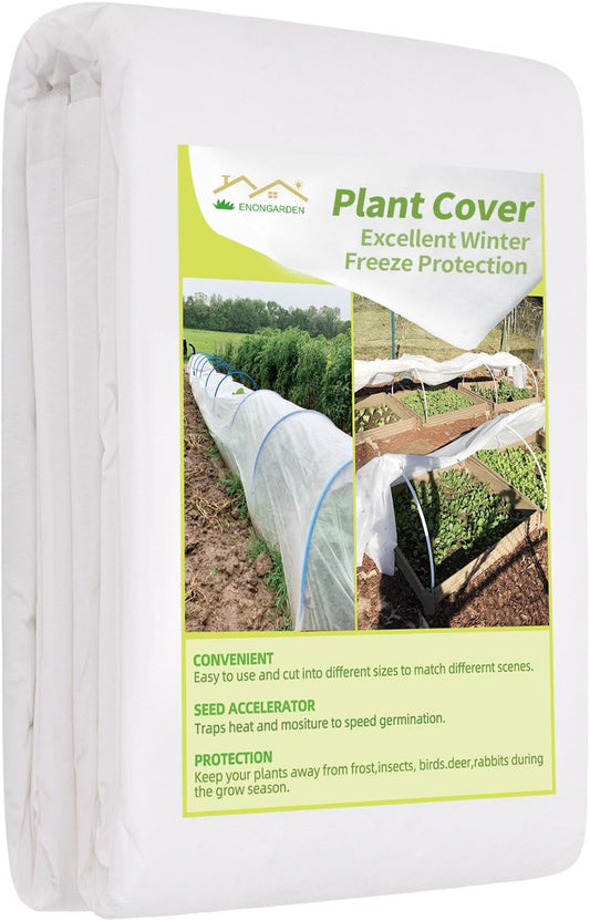 Plant Covers Bird Insect Protection,10FT x 16FT Greenhouse Cover and Garden Netting for Plants, Vegetables,Fleece Floating Row Cover for Cold Winter Weather,Garden Frost Sun Pest Protection
