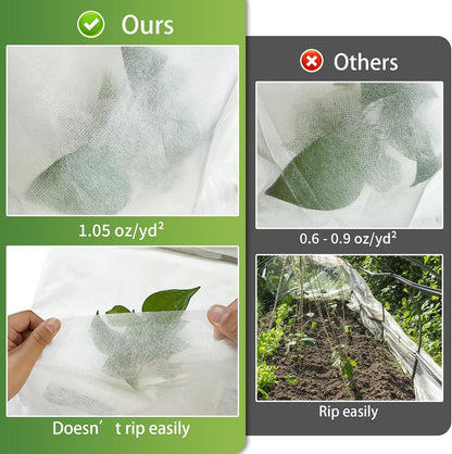 Plant Covers Bird Insect Protection,10FT x 16FT Greenhouse Cover and Garden Netting for Plants, Vegetables,Fleece Floating Row Cover for Cold Winter Weather,Garden Frost Sun Pest Protection