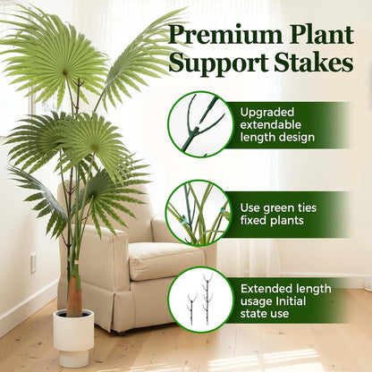 10 Packs Stackable Monstera Plant Support Stakes for Small Potted Plants