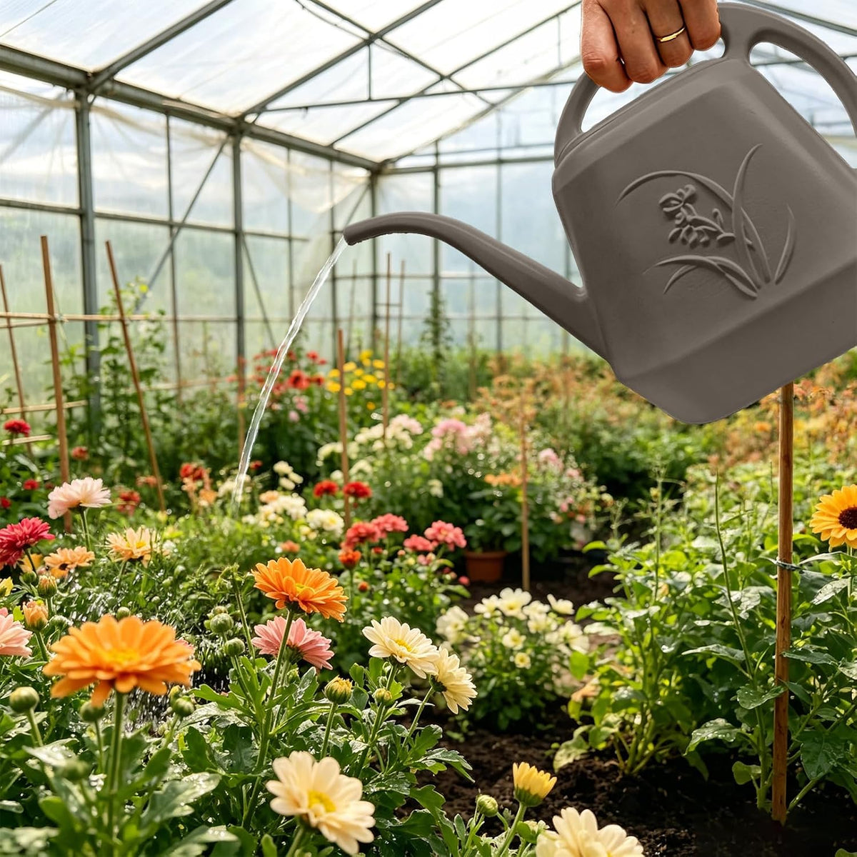 Plant Watering Can - 1/2 Gallon - White Color