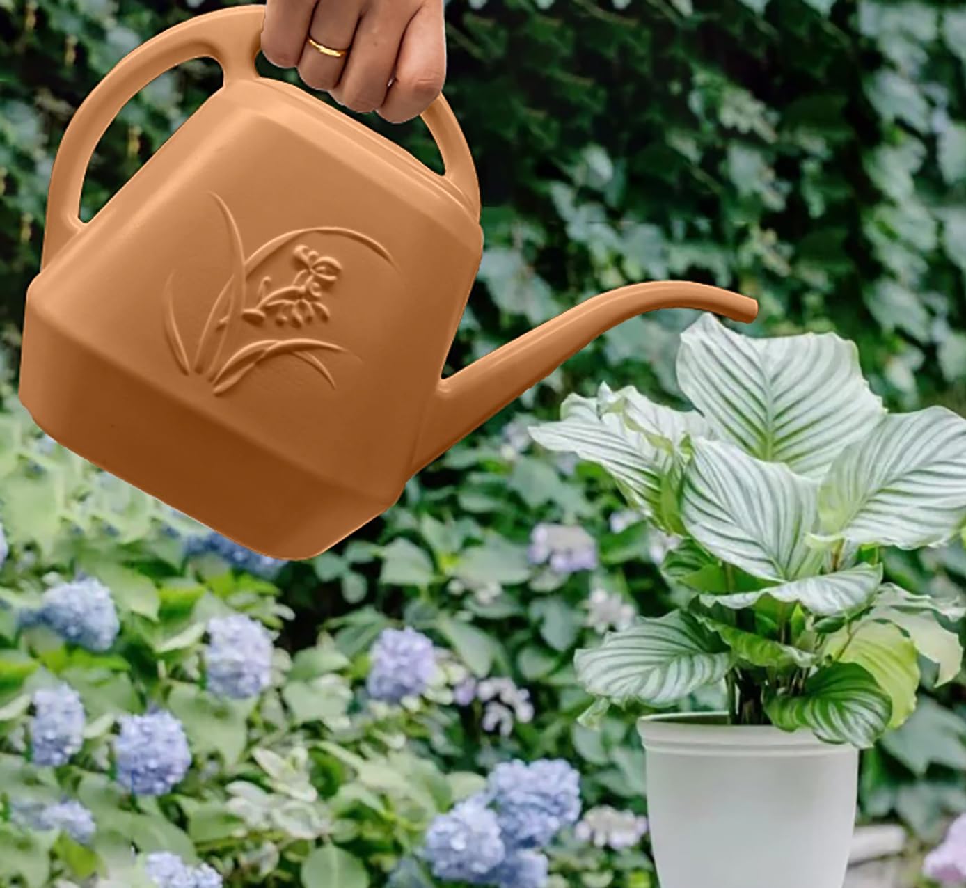 Plant Watering Can - 1/2 Gallon - White Color
