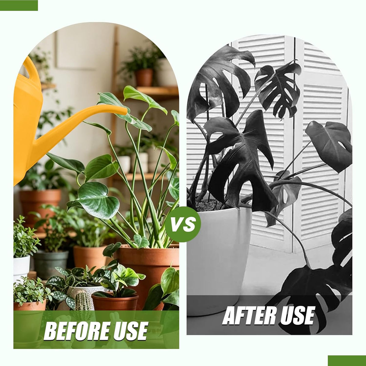 Plant Watering Can - 1/2 Gallon - White Color