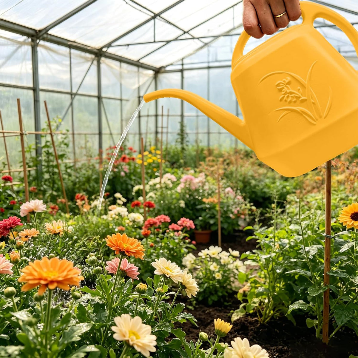 Plant Watering Can - 1/2 Gallon - White Color