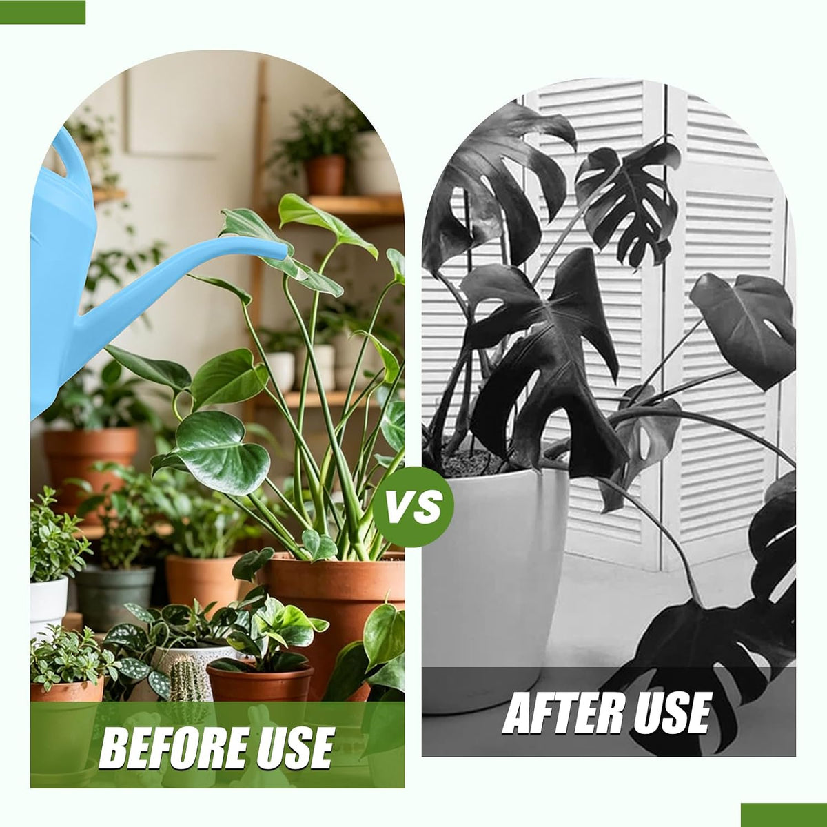 Plant Watering Can - 1/2 Gallon - White Color