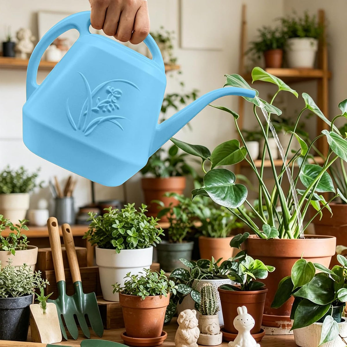 Plant Watering Can - 1/2 Gallon - White Color