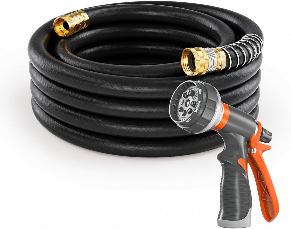 Garden Water Hose 50 ft x 5/8" for yard, Heavy Duty & Flexible