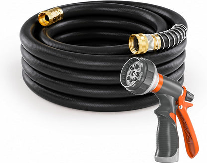 Garden Water Hose 50 ft x 5/8" for yard, Heavy Duty & Flexible