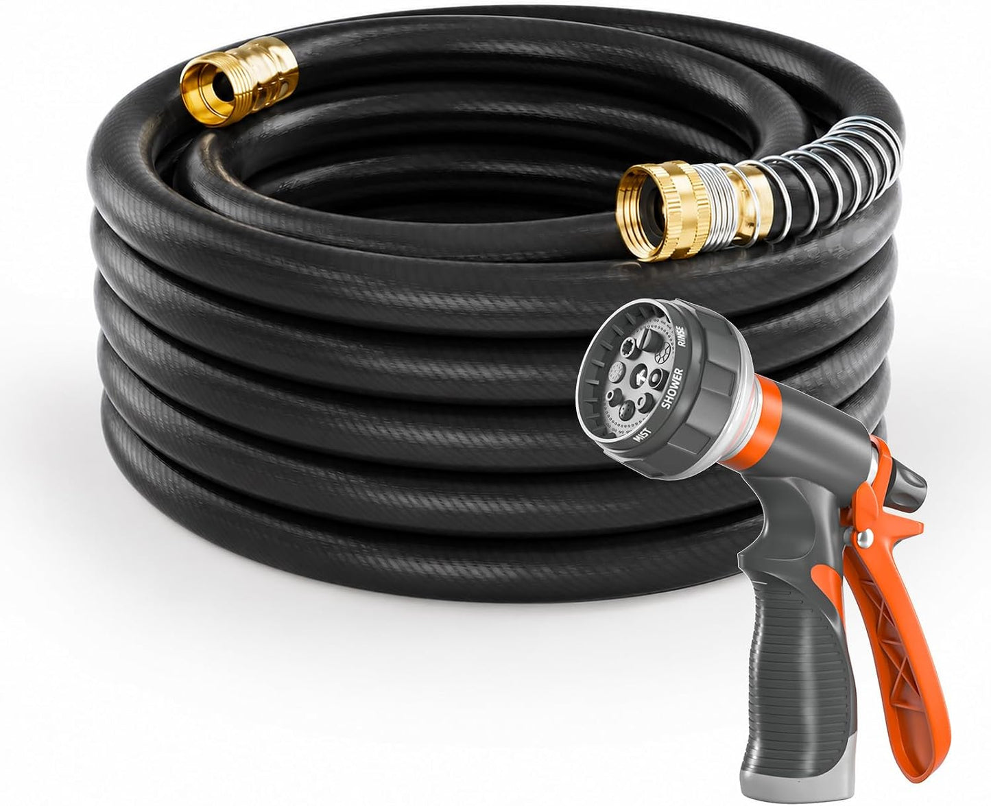 Garden Water Hose 50 ft x 5/8" for yard, Heavy Duty & Flexible