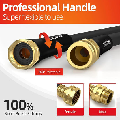 Garden Water Hose 50 ft x 5/8" for yard, Heavy Duty & Flexible