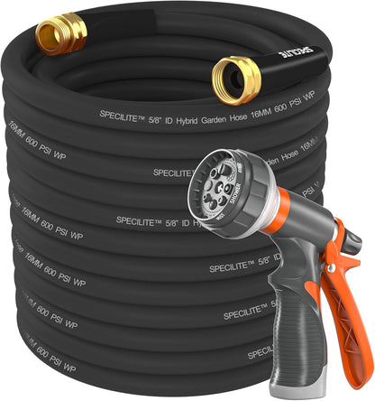 Garden Water Hose 50 ft x 5/8" for yard, Heavy Duty & Flexible