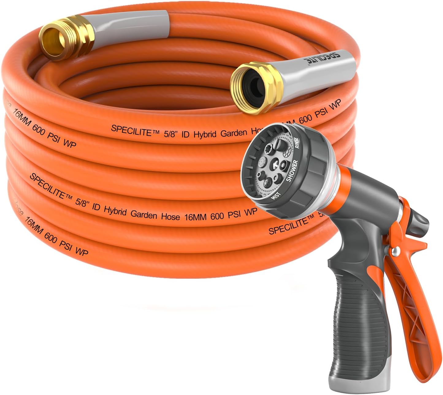 Garden Water Hose 50 ft x 5/8" for yard, Heavy Duty & Flexible