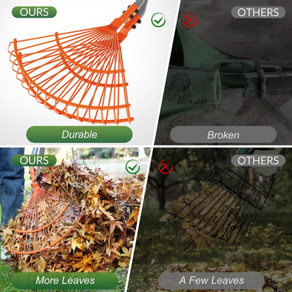 Leaf Grabber Rake, Long Handle Yard Debris Collector for Lawn