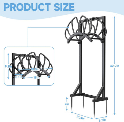 Garden Water Hose Holder for Outside Hose Stand Hanger Rack Freestanding