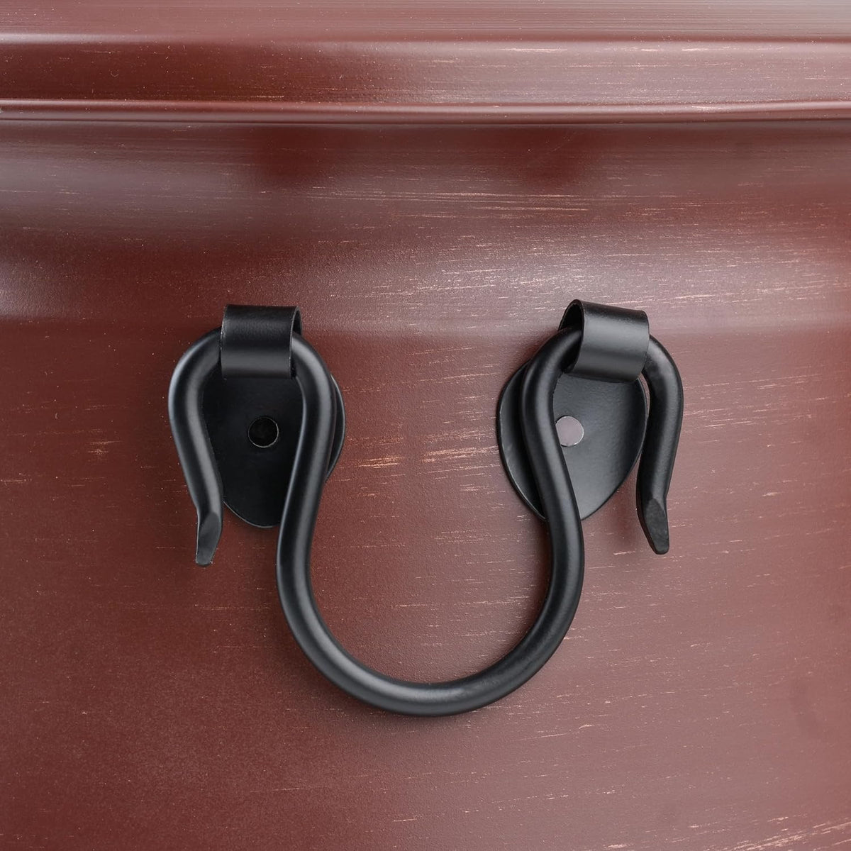 Decorative Garden Hose Holder Pot Storage with Lid 19x15.25" for Yard, Indoor & Outdoor Use - Water Hose Container, Handmade (Cobble Creek Brushed Bronze)