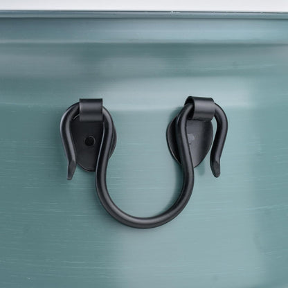 Decorative Garden Hose Holder Pot Storage with Lid 19x15.25" for Yard, Indoor & Outdoor Use - Water Hose Container, Handmade (Cobble Creek Brushed Bronze)