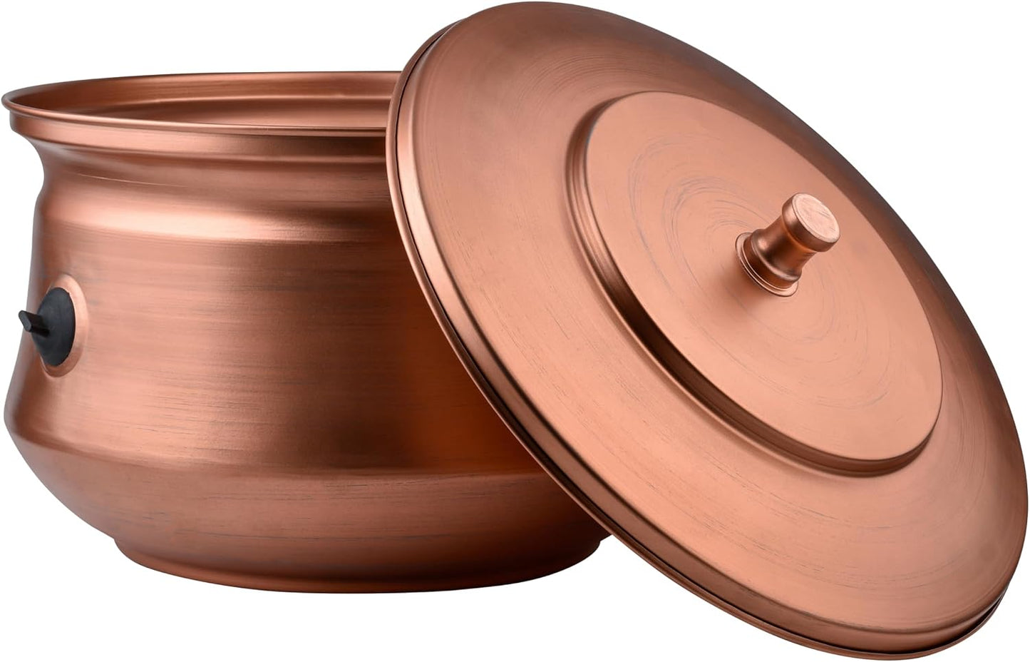 Decorative Garden Hose Holder Pot Storage with Lid 19x15.25" for Yard, Indoor & Outdoor Use - Water Hose Container, Handmade (Cobble Creek Brushed Bronze)