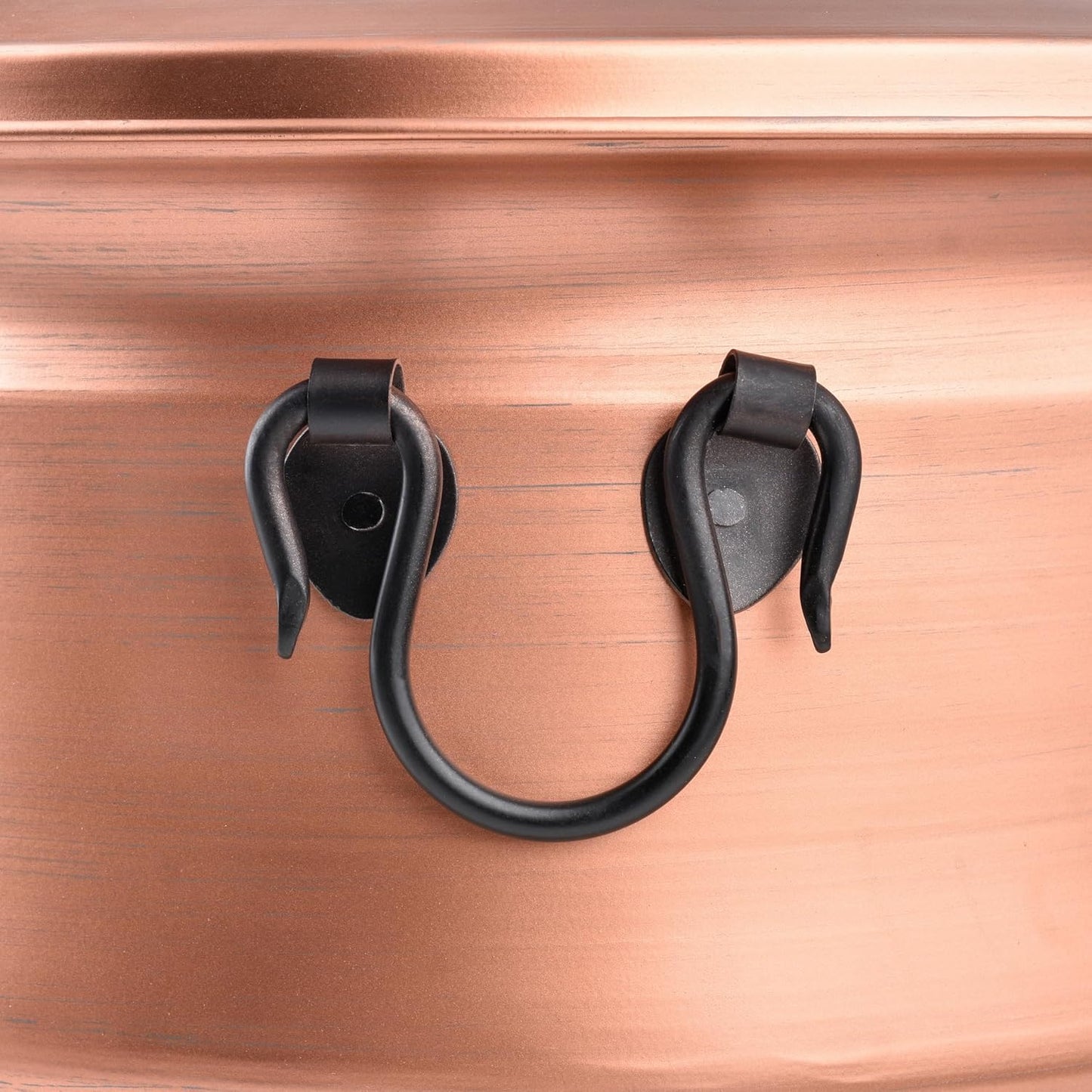 Decorative Garden Hose Holder Pot Storage with Lid 19x15.25" for Yard, Indoor & Outdoor Use - Water Hose Container, Handmade (Cobble Creek Brushed Bronze)