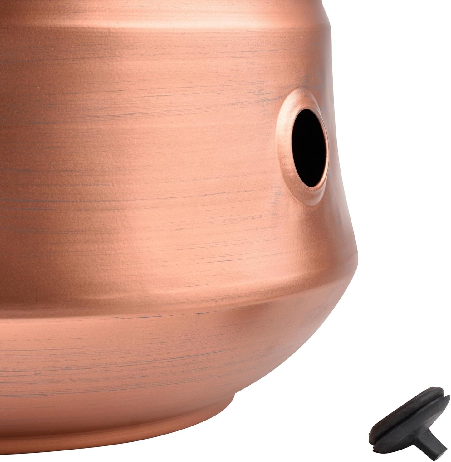 Decorative Garden Hose Holder Pot Storage with Lid 19x15.25" for Yard, Indoor & Outdoor Use - Water Hose Container, Handmade (Cobble Creek Brushed Bronze)