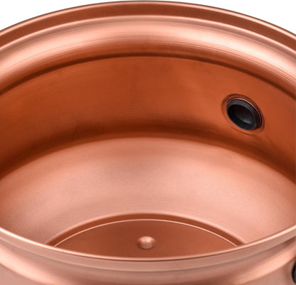 Decorative Garden Hose Holder Pot Storage with Lid 19x15.25" for Yard, Indoor & Outdoor Use - Water Hose Container, Handmade (Cobble Creek Brushed Bronze)