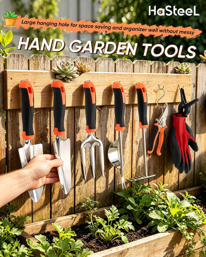 9-Piece Stainless Steel Garden Hand Tools Set for Planting