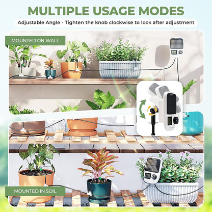Solar Drip Irrigation System with Timer, Automatic Plant Watering