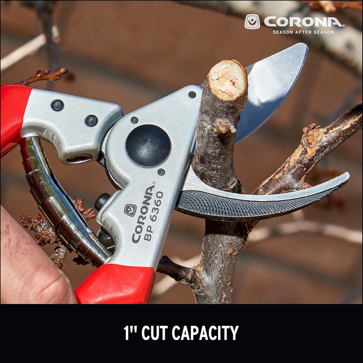 Aluminum Angled Bypass Pruner, 1 in. Cut Capacity