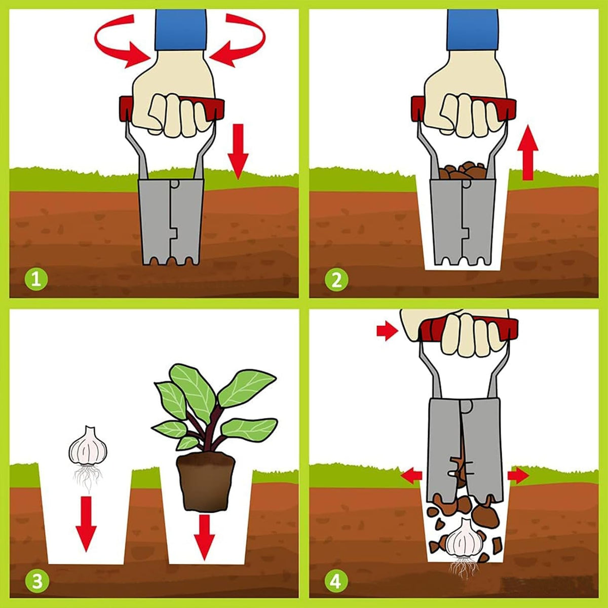 Bulb Planter with Depth Markers